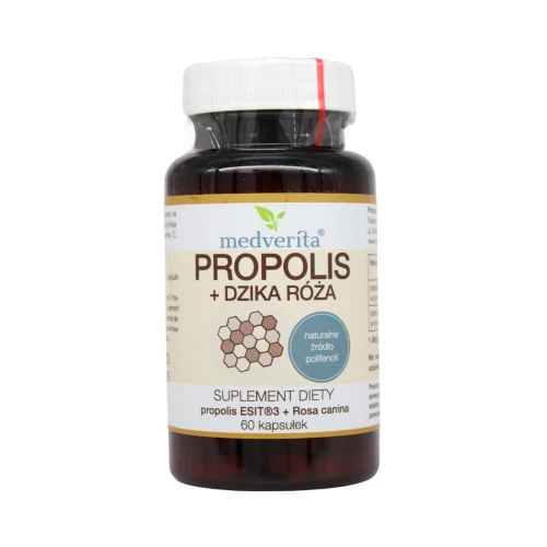 Medverita - Propolis + Dzika róża - 60 kapsułek Medverita - Propolis + Dzika róża - 60 kapsułek